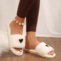 Heart Open Toe Flats Slippers - Your Second Look