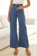 High Waist Bootcut Jeans with Pockets - Your Second Look