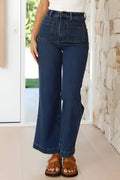 High Waist Bootcut Jeans with Pockets - Your Second Look