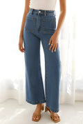High Waist Bootcut Jeans with Pockets - Your Second Look