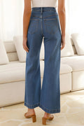 High Waist Bootcut Jeans with Pockets - Your Second Look