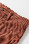 High Waist Square Pockets Corduroy Pants - Your Second Look