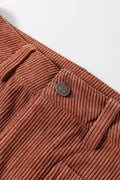 High Waist Square Pockets Corduroy Pants - Your Second Look