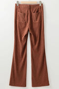 High Waist Square Pockets Corduroy Pants - Your Second Look