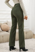 High Waist Square Pockets Corduroy Pants - Your Second Look