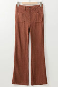 High Waist Square Pockets Corduroy Pants - Your Second Look
