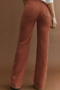 High Waist Square Pockets Corduroy Pants - Your Second Look