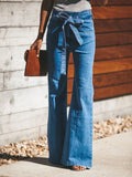 High - Waisted Tie - Front Flare Jeans - Your Second Look