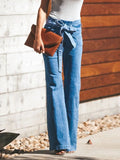 High - Waisted Tie - Front Flare Jeans - Your Second Look