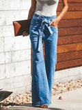 High - Waisted Tie - Front Flare Jeans - Your Second Look