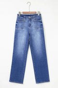 High - Waisted Wide - Leg Vintage Wash Jeans - Your Second Look