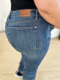 Judy Blue Full Size Mid Waist Distressed Slim Jeans - Your Second Look