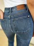 Judy Blue Full Size Mid Waist Distressed Slim Jeans - Your Second Look