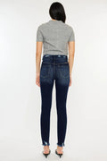 Kancan Full Size Cat's Whiskers Raw Hem High Waist Jeans - Your Second Look