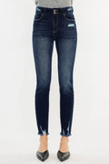 Kancan Full Size Cat's Whiskers Raw Hem High Waist Jeans - Your Second Look