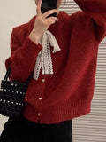 Lace Bowknot Knit Cardigan - Your Second Look