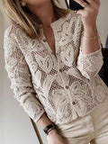 Lace Button - Up Long Sleeve Shirt - Your Second Look