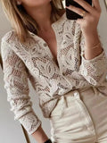 Lace Button - Up Long Sleeve Shirt - Your Second Look