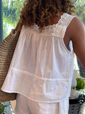 Lace Detail Drawstring Tank - Your Second Look