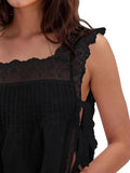 Lace - Trimmed Eyelet Square Neck Top - Your Second Look