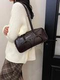 Leather Bow Trim Shoulder Bag - Your Second Look