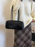Leather Bow Trim Shoulder Bag - Your Second Look