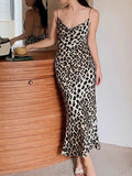 Leopard Print Satin Maxi Dress - Your Second Look