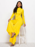 Long Sleeve Mock Neck Wide Leg Jumpsuit - Your Second Look