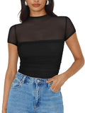 Mesh Mock Neck Top - Your Second Look