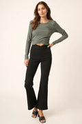 Mittoshop Surplice V Waist Pants (black) - Your Second Look