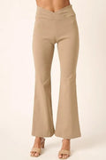 Mittoshop Surplice V Waist Pants (mocha) - Your Second Look