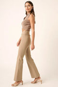 Mittoshop Surplice V Waist Pants (mocha) - Your Second Look