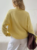 Mock Neck Dropped Shoulder Sweater - Your Second Look
