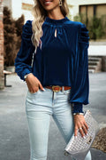 Mock Neck Velvet Blouse - Your Second Look