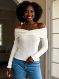 Off - Shoulder Ribbed Top - Your Second Look