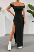 Off Shoulder Slit Maxi Dress - Your Second Look