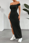 Off Shoulder Slit Maxi Dress - Your Second Look
