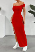 Off Shoulder Slit Maxi Dress - Your Second Look