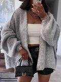 Open Front Dropped Shoulder Cardigan - Your Second Look