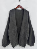 Open Front Dropped Shoulder Cardigan - Your Second Look