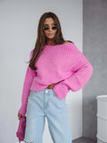 Oversized Boat Neck Drop Shoulder Sweater - Your Second Look