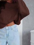 Oversized Boat Neck Drop Shoulder Sweater - Your Second Look