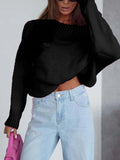 Oversized Boat Neck Drop Shoulder Sweater - Your Second Look