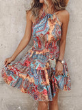 Paisley Print Halter Neck Mini Dress - Your Second Look