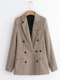 Plaid Lapel Collar Blazer - Your Second Look