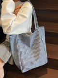 Plaid Pattern Tote Bag - Your Second Look