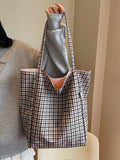 Plaid Pattern Tote Bag - Your Second Look