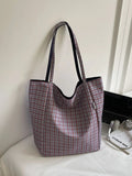 Plaid Pattern Tote Bag - Your Second Look