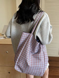 Plaid Pattern Tote Bag - Your Second Look