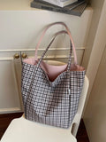 Plaid Pattern Tote Bag - Your Second Look